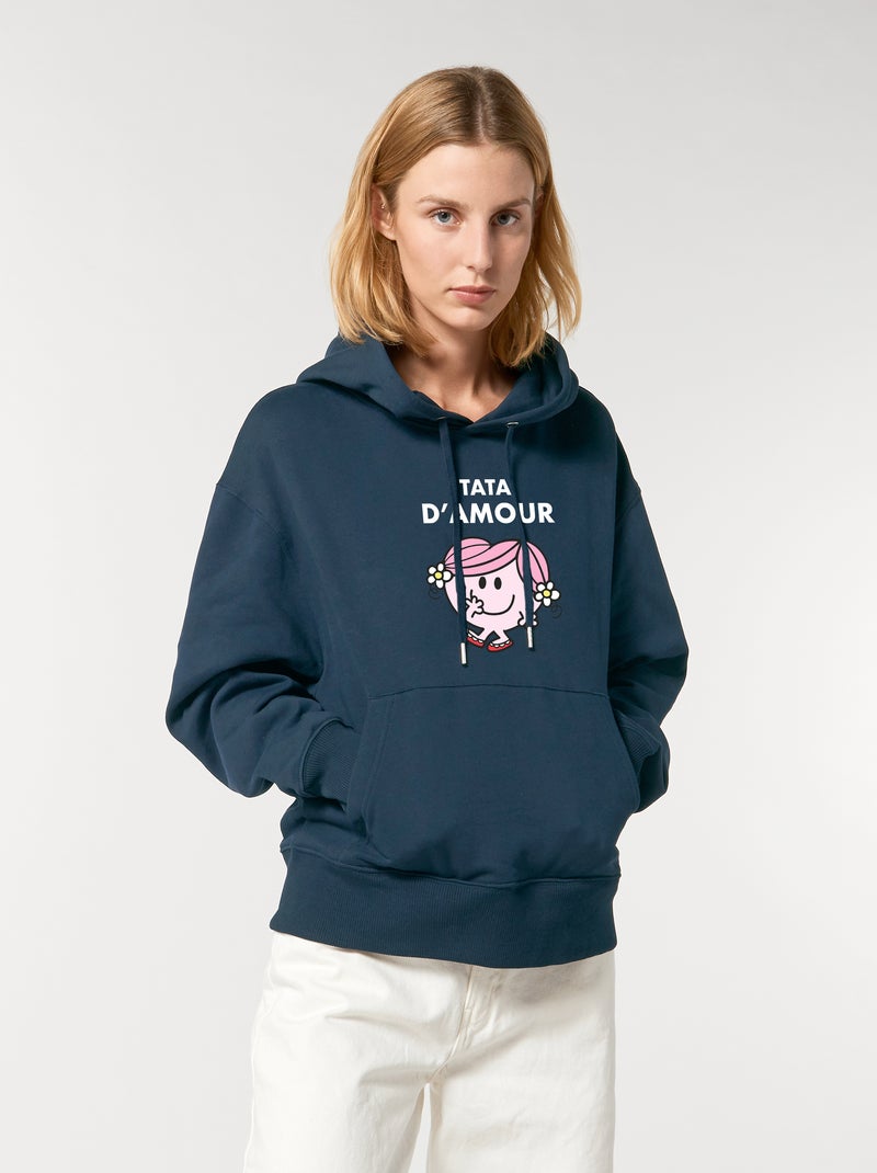 Hoodie Femme - TATA D AMOUR Bleu marine - Kiabi