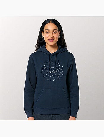 Hoodie Femme - WHALE CONSTELLATION