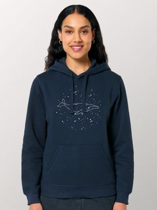 Hoodie Femme - WHALE CONSTELLATION