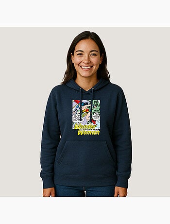 Hoodie Femme - WONDER WOMAN I DO KNOW TROUBLE WHEN I SEE IT