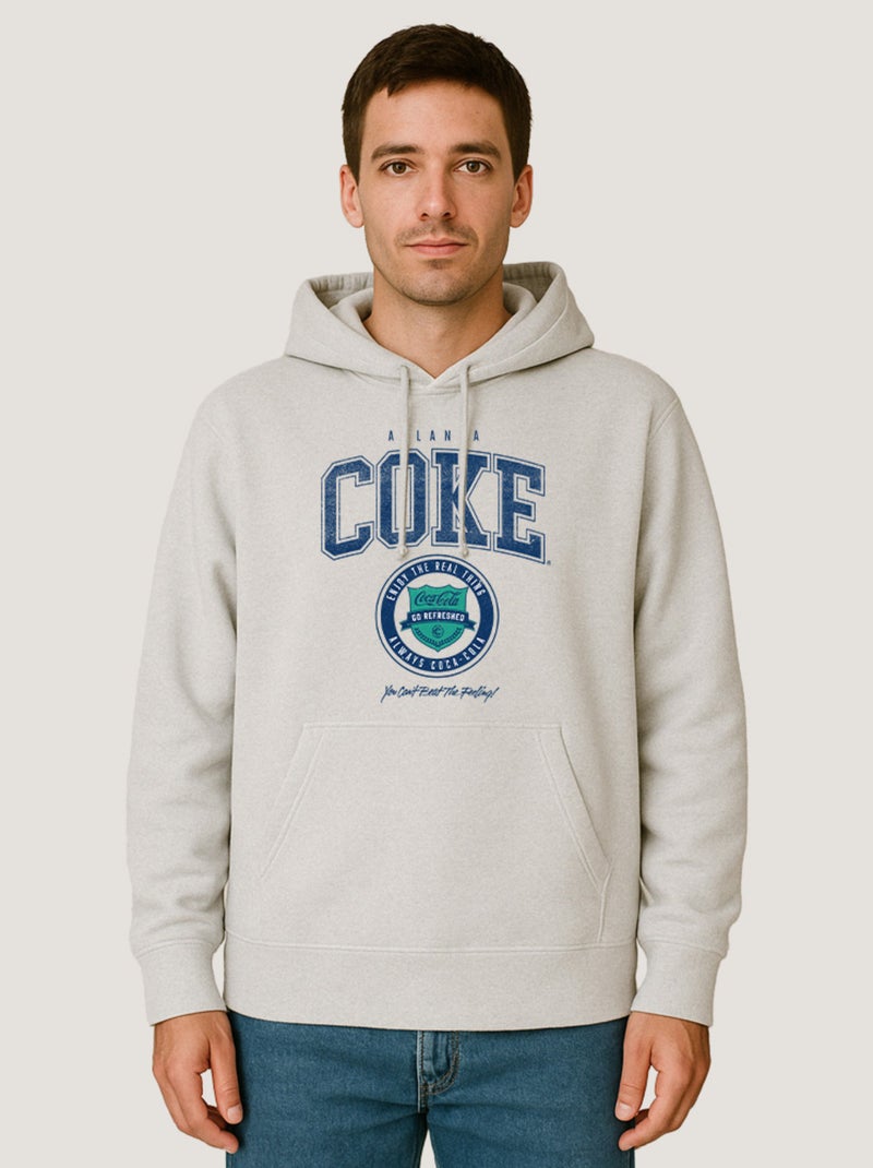Hoodie Homme - ATLANTA COKE Blanc - Kiabi