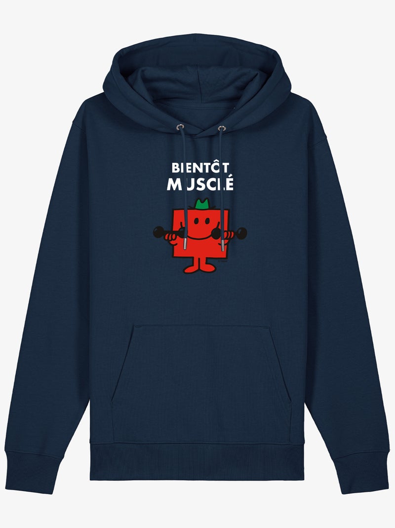 Hoodie Homme - BIENTOT MUSCLE Bleu marine - Kiabi