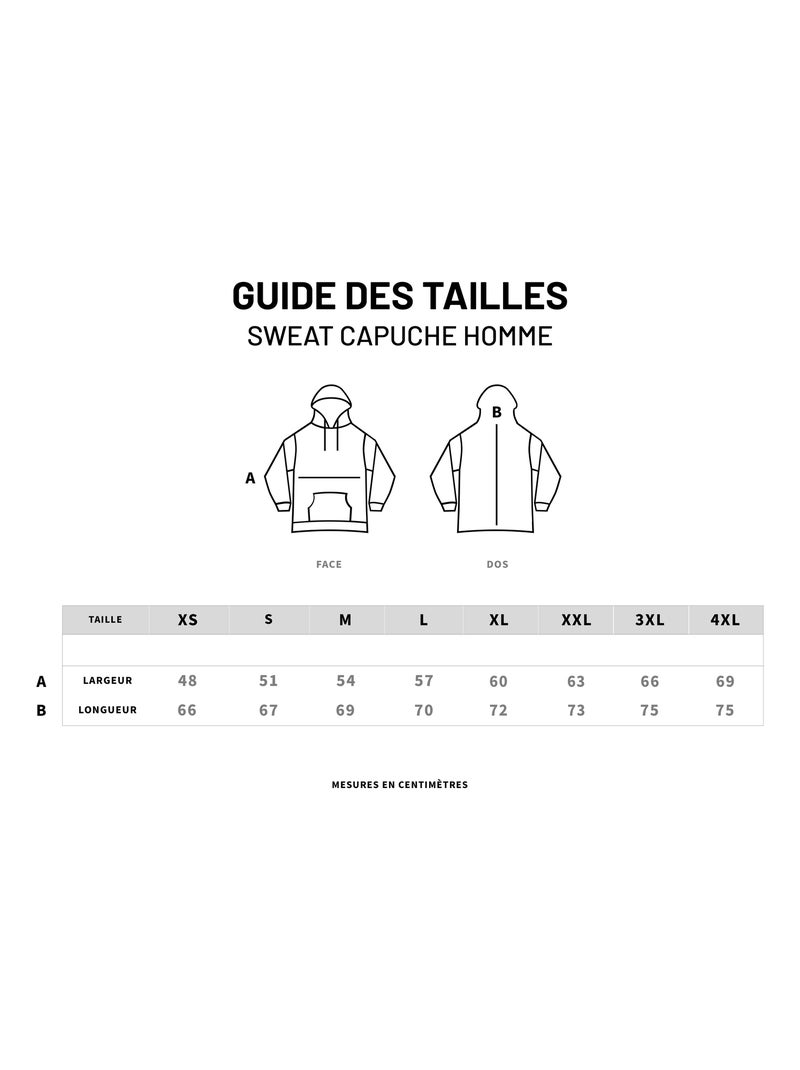 Hoodie Homme - CHOUCHOU FACE COLORE Bleu marine - Kiabi