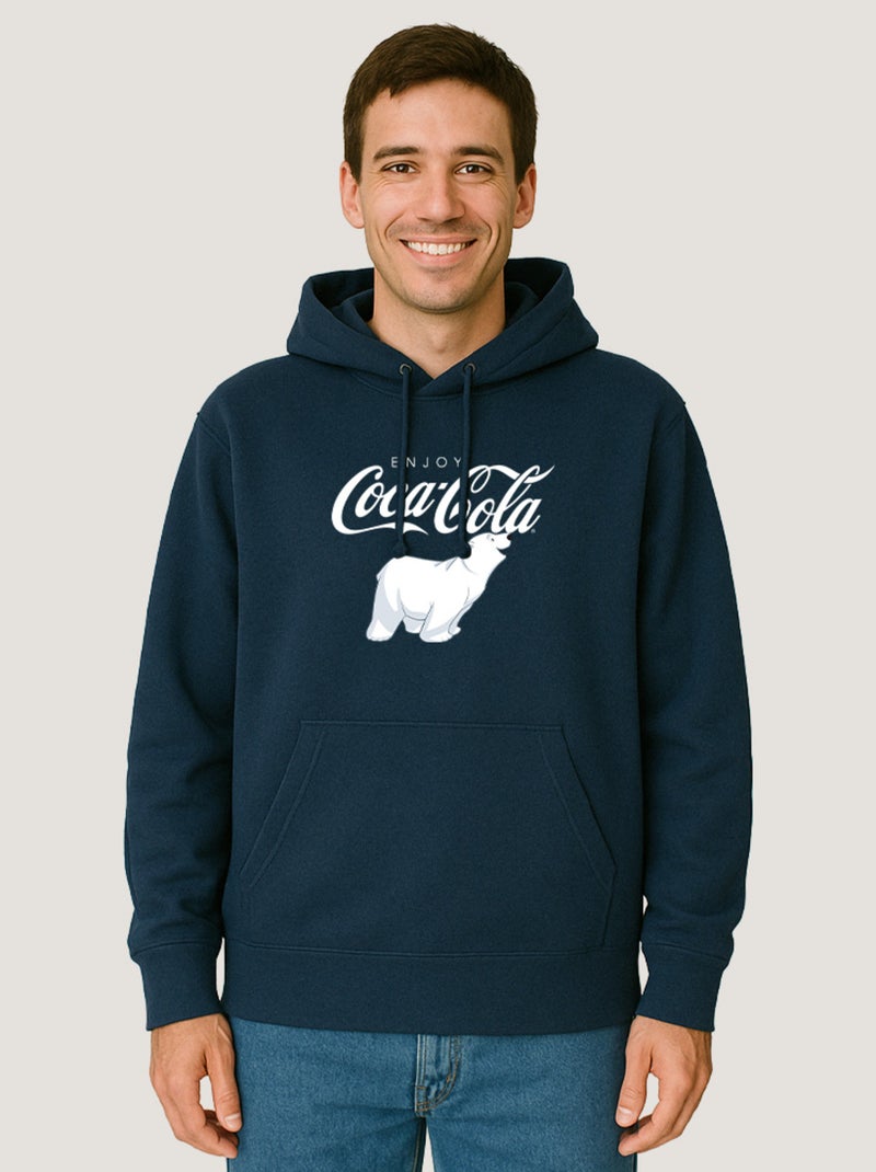 Hoodie Homme - ENJOY COCA COLA Bleu marine - Kiabi