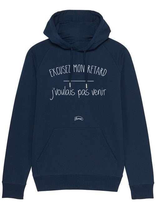 Hoodie Homme - EXCUSEZ MON RETARD J'VOULAIS PAS VENIR - Kiabi