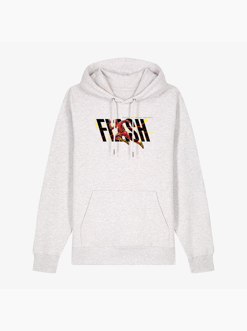 Hoodie Homme - FLASH BLACK SAVING THE FUTURE AND PAST Blanc - Kiabi