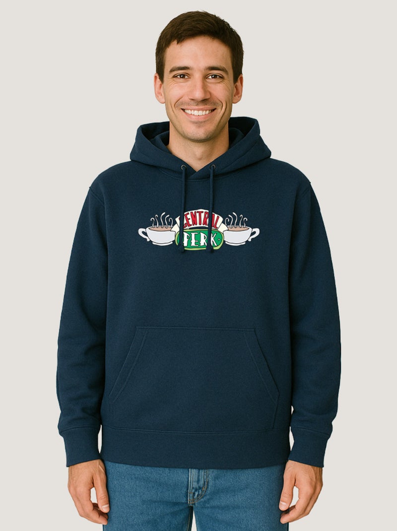 Hoodie Homme - FRIENDS CENTRAL PERK Bleu marine - Kiabi