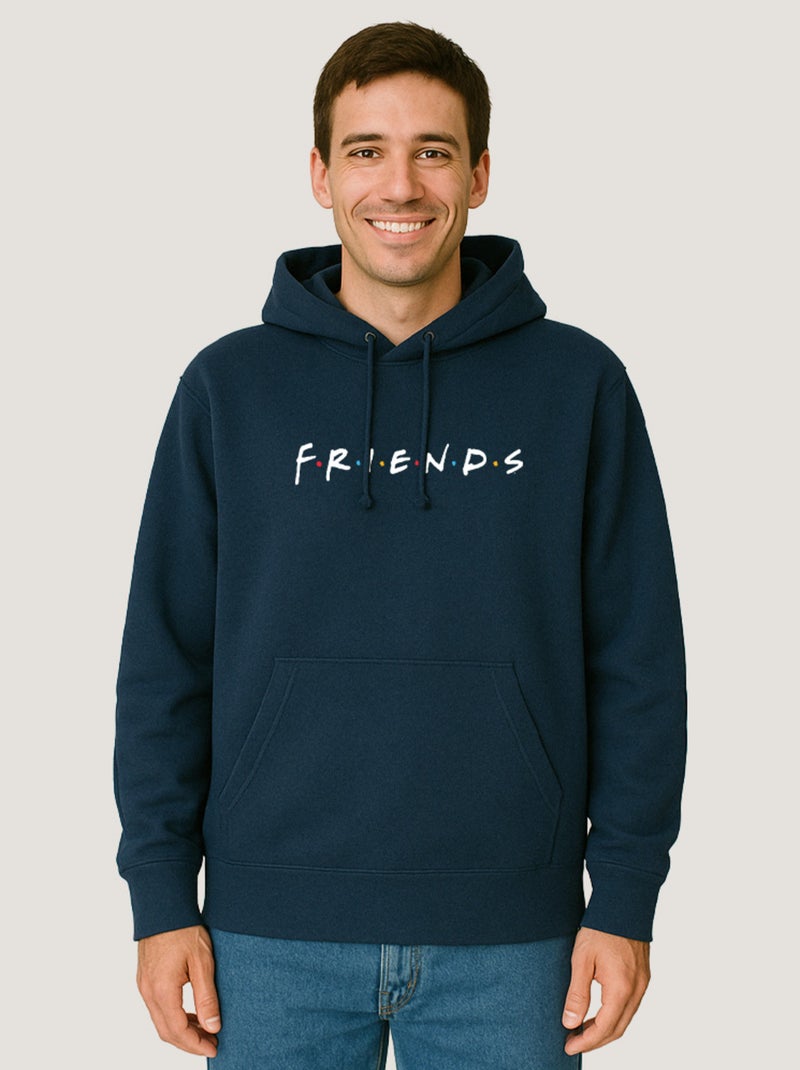 Hoodie Homme - FRIENDS LOGO Bleu marine - Kiabi
