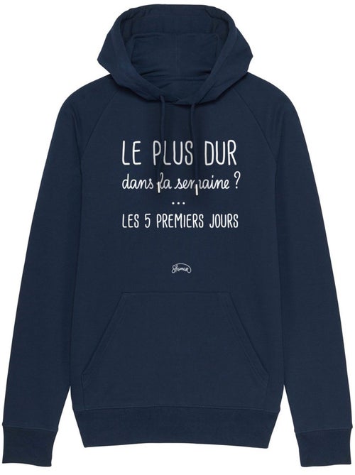 Hoodie Homme - LE PLUS DUR DANS LA SEMAINE - Kiabi