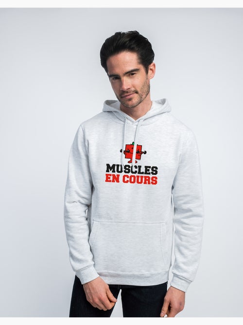 Hoodie Homme - MUSCLES EN COURS - Kiabi