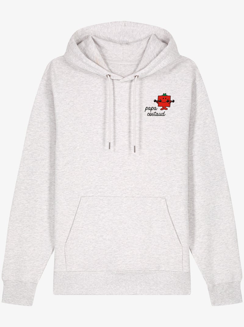 Hoodie Homme - PAPA COSTAUD COEUR Blanc - Kiabi