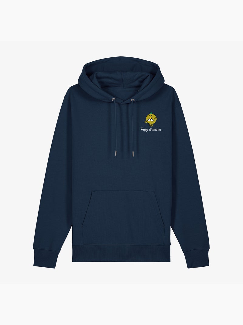 Hoodie Homme - PAPY D AMOUR COEUR Bleu marine - Kiabi