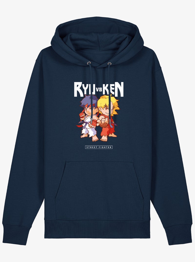 Hoodie Homme - RYU VS KEN STREET FIGHTER Bleu marine - Kiabi