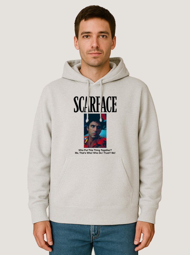 Hoodie Homme - SCARFACE 3 Blanc - Kiabi
