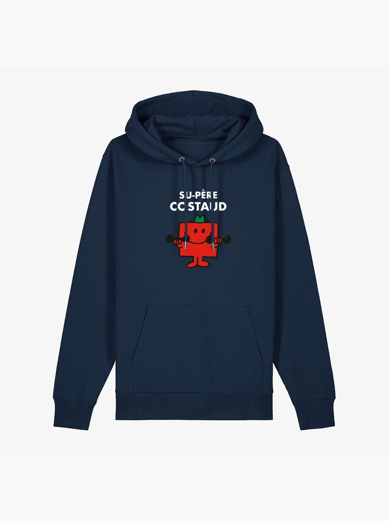 Hoodie Homme - SU PERE COSTAUD Bleu marine - Kiabi