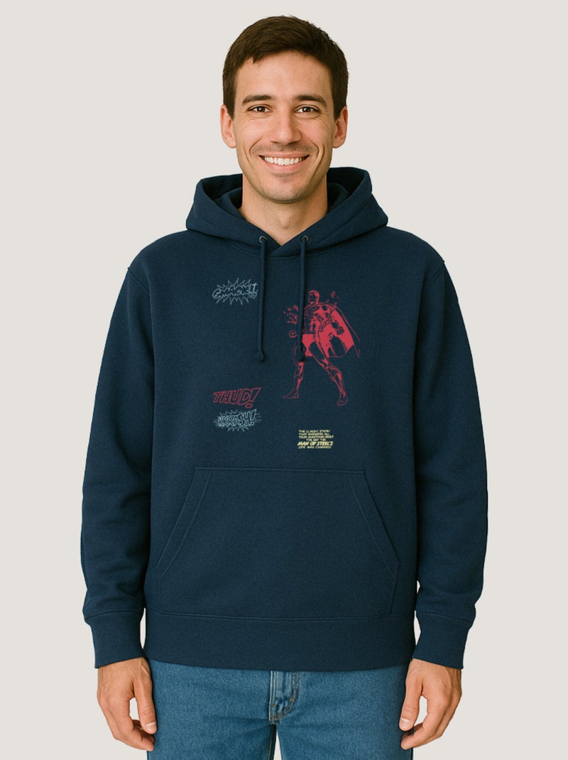 Hoodie Homme - SUPERMAN 3 Bleu marine - Kiabi