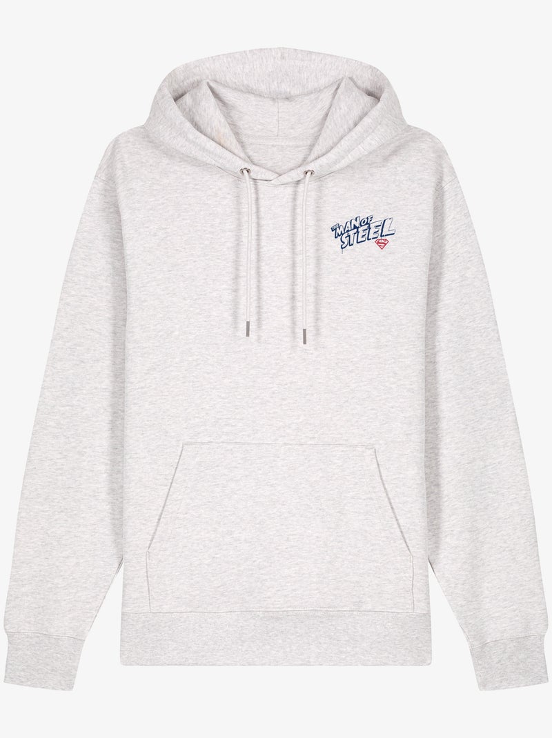 Hoodie Homme - SUPERMAN THE MAN OF STEEL CŒUR Blanc - Kiabi