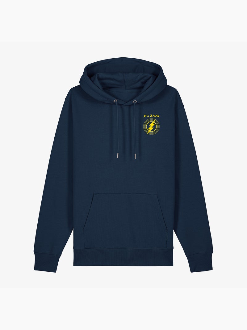 Hoodie Homme - THE FLASH LOGO CŒUR Bleu marine - Kiabi