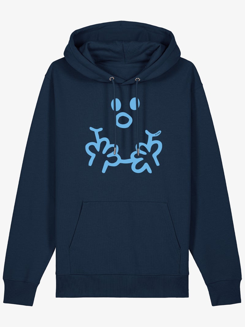 Hoodie Homme - VISAGE MONSIEUR Bleu marine - Kiabi