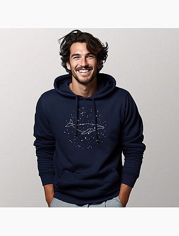 Hoodie Homme - WHALE CONSTELLATION