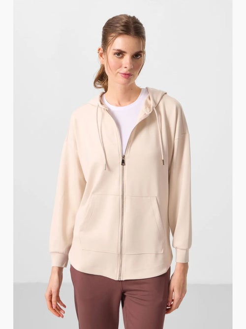 Hoodie tunique long oversize à capuche et zip tommy - Kiabi Hoodie tunique long oversize à capuche et zip tommy - Kiabi