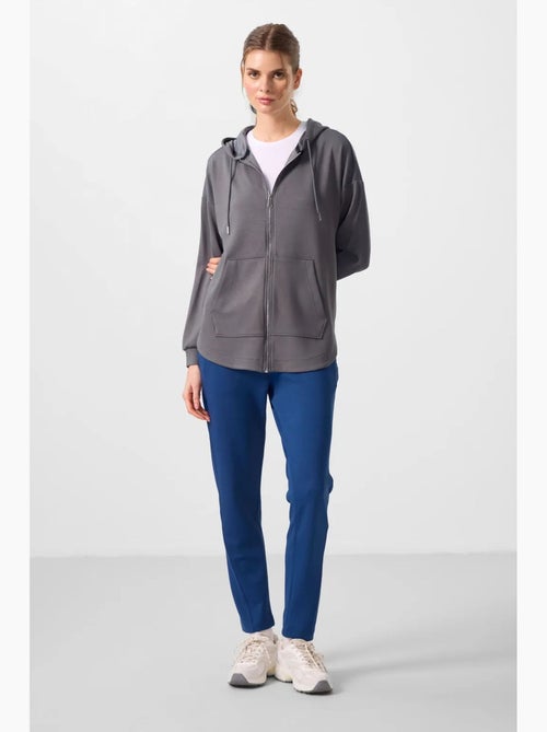 Hoodie tunique long oversize à capuche et zip tommy - Kiabi Hoodie tunique long oversize à capuche et zip tommy - Kiabi