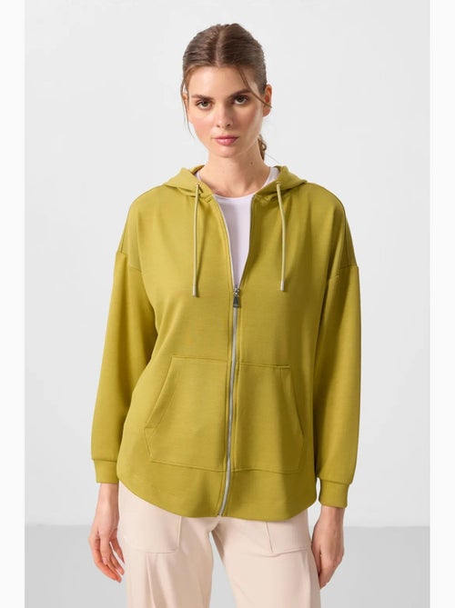 Hoodie tunique long oversize à capuche et zip tommy - Kiabi Hoodie tunique long oversize à capuche et zip tommy - Kiabi