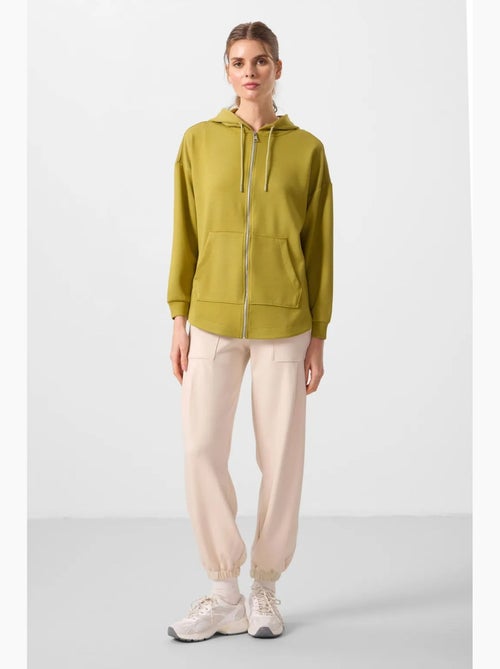 Hoodie tunique long oversize à capuche et zip tommy - Kiabi Hoodie tunique long oversize à capuche et zip tommy - Kiabi