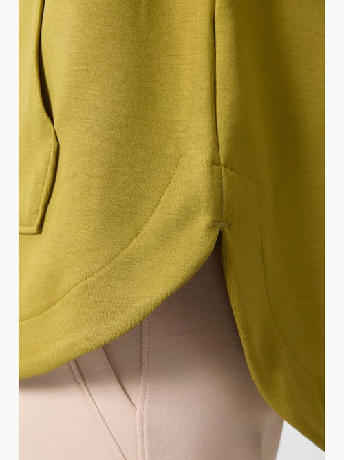 Hoodie tunique long oversize à capuche et zip tommy - Kiabi Hoodie tunique long oversize à capuche et zip tommy - Kiabi