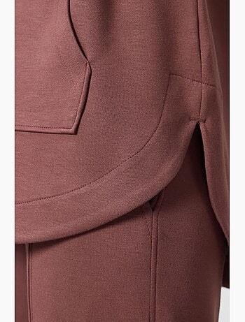 Hoodie tunique long oversize à capuche et zip tommy