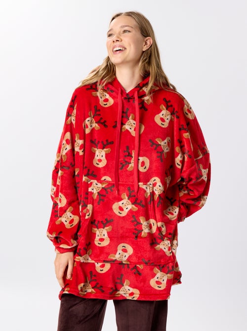 Hoodies à capuche en maille peluche 'Noël' - Kiabi