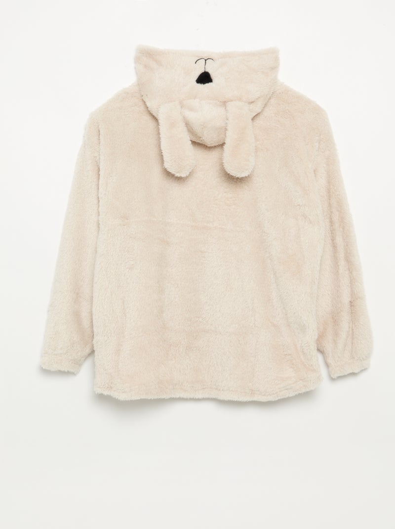 Hoodies en maille peluche Beige - Kiabi