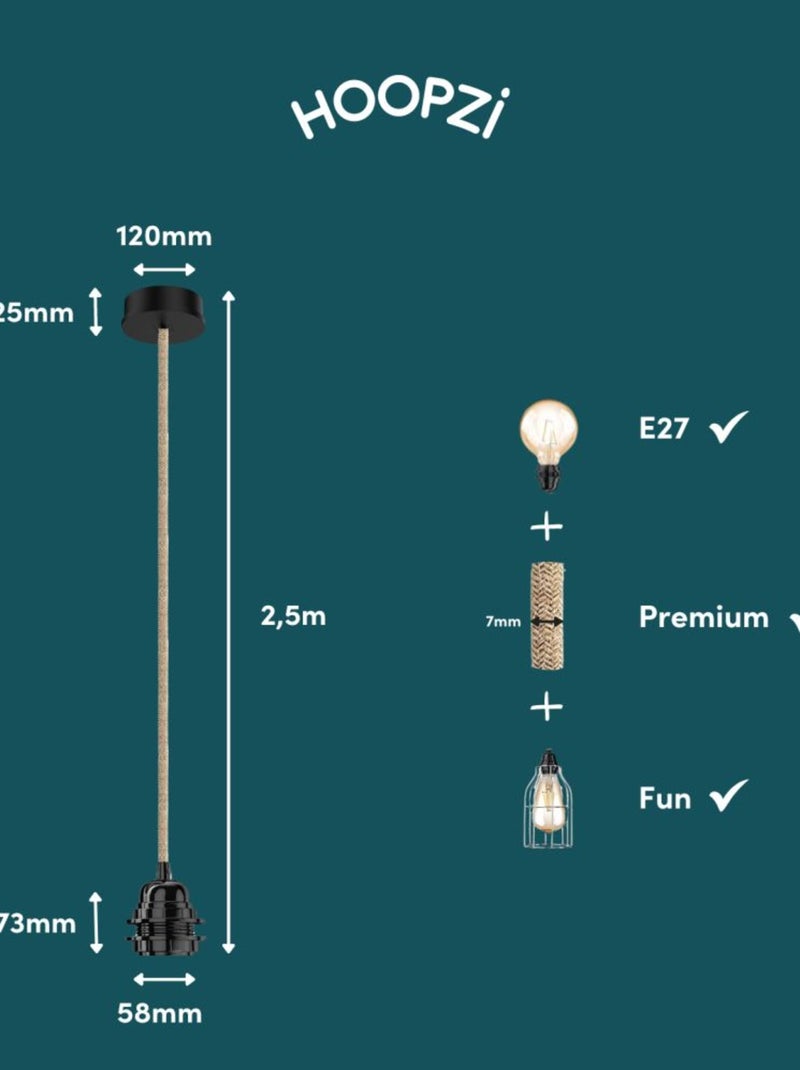 Hoopzi - Suspension Hang 2 cordes Noir Noir - Kiabi