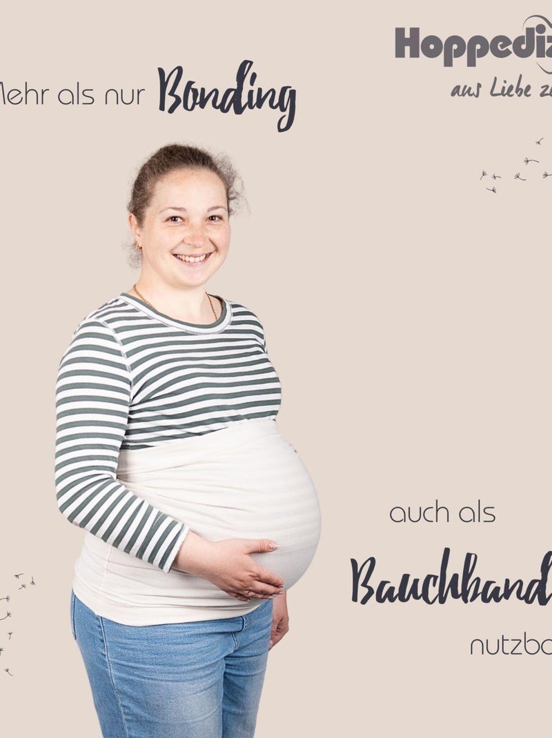 Hoppediz 2-en-1 : haut de portage pour le peau à peau et bandeau de soutien Bandeau peau à peau Beige - Kiabi