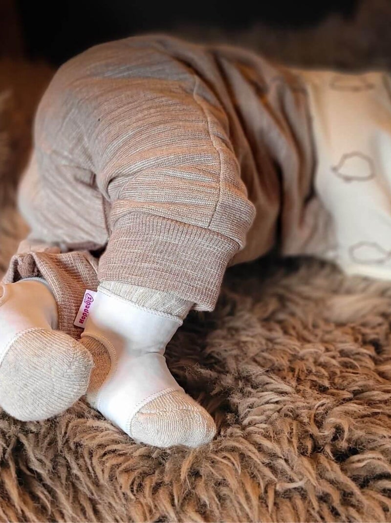 Hoppediz Chaussettes bébé Attache-chaussettes Blanc cassé - Kiabi