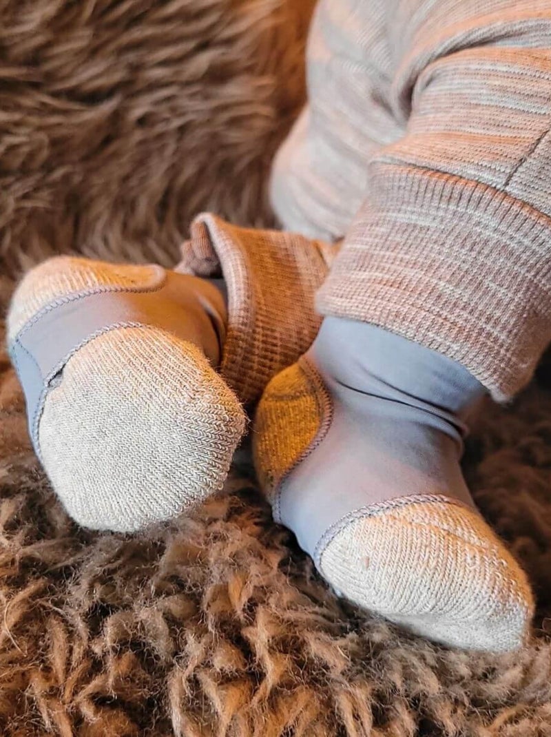 Hoppediz Chaussettes bébé Attache-chaussettes Gris - Kiabi