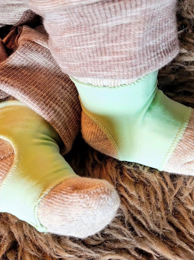 Hoppediz Chaussettes bébé Attache-chaussettes Vert - Kiabi