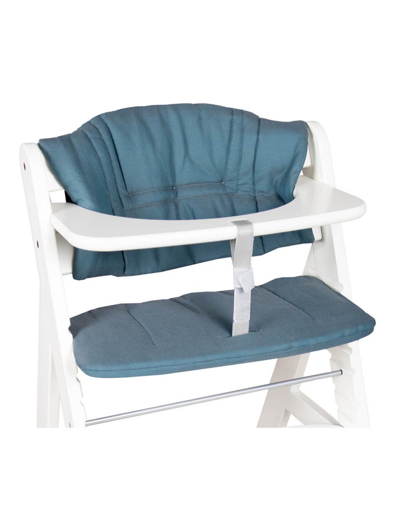 Hoppediz Coussin pour chaise enfant Set de coussins de siège pour chaise haute Hauck Alpha Bleu turquoise - Kiabi