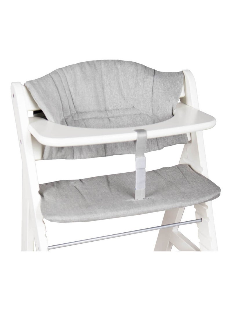 Hoppediz Coussin pour chaise enfant Set de coussins de siège pour chaise haute Hauck Alpha Gris - Kiabi