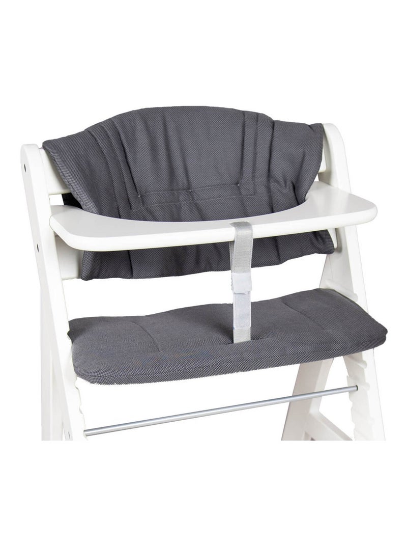 Hoppediz Coussin pour chaise enfant Set de coussins de siège pour chaise haute Hauck Alpha Gris foncé - Kiabi