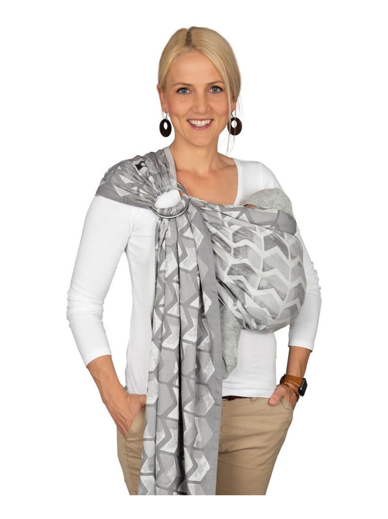 Hoppediz Écharpe de portage Ring-Sling (bio) Gris Gris clair - Kiabi