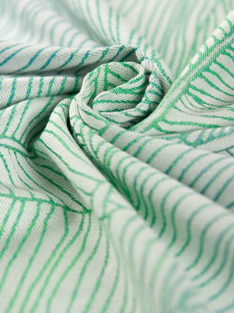 Hoppediz Écharpe de portage tissée bio Bleu Vert Blanc - Kiabi