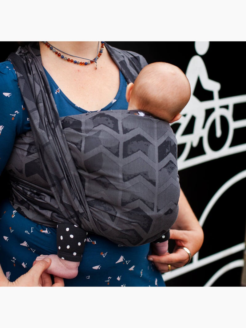 Hoppediz Écharpe de portage tissée bio Gris Gris anthracite - Kiabi