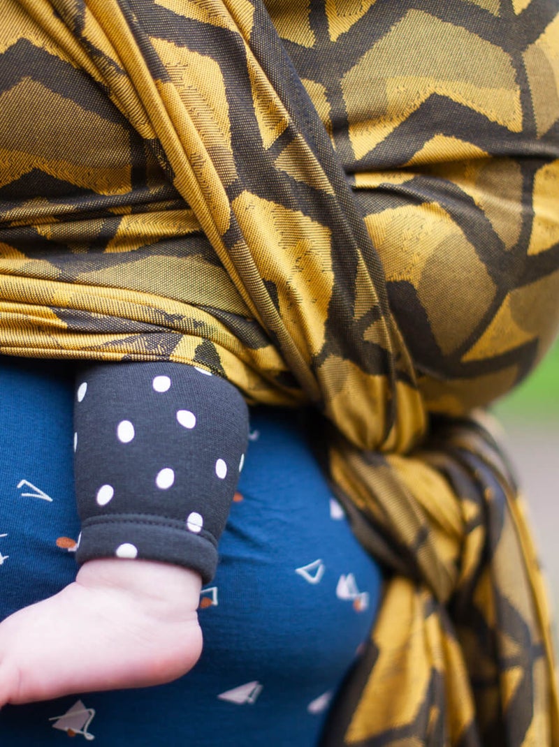 Hoppediz Écharpe de portage tissée bio Jaune - Kiabi