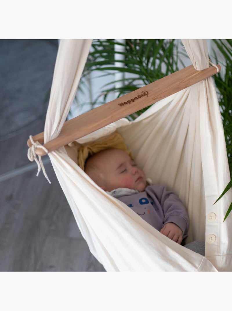 Hoppediz Hamac bébé à ressort Ensemble complet de berceau suspendu pour bébé Beige - Kiabi