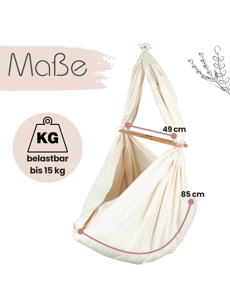 Hoppediz Hamac bébé à ressort Ensemble complet de berceau suspendu pour bébé Beige - Kiabi