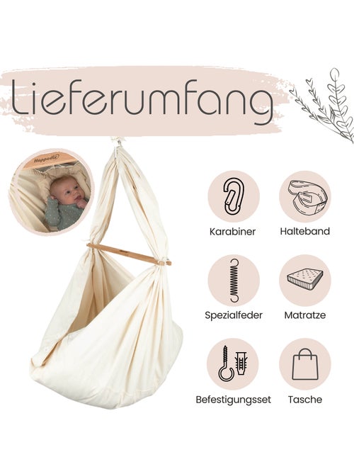 Hoppediz Hamac bébé à ressort Ensemble complet de berceau suspendu pour bébé - Kiabi