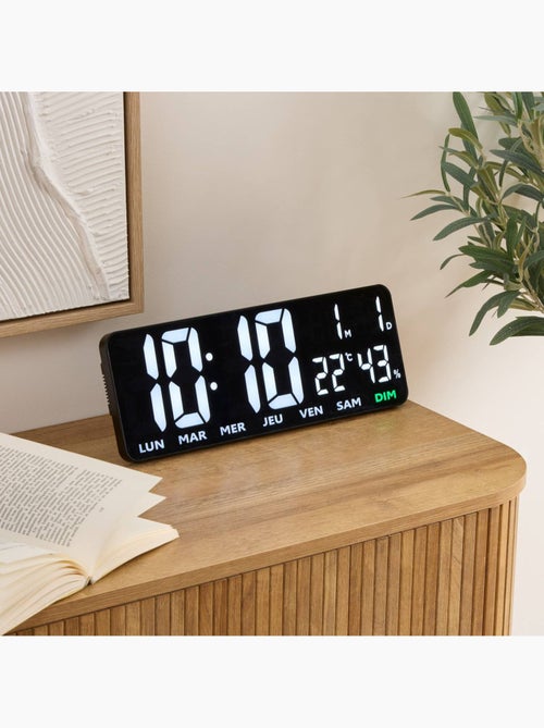 Horloge à poser avec réveil température humidité GARRETT - Kiabi