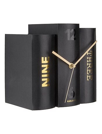 Horloge à poser design original effet livres BOOKS