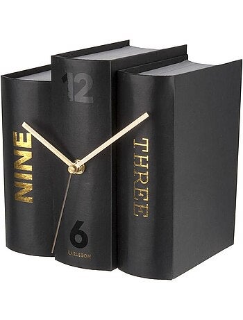 Horloge à poser design original effet livres BOOKS